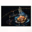 «Orange Blue Flower with Water Drops», impression-35124998-26668387