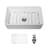 30'' L x 20" W Farmhouse Ceramic Kitchen Sink Apron Front White Single Bowl Porcelain Kitchen Sink with Accessories