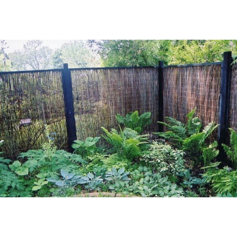Rolled Willow Border Fence, 6 ft. H x 14 ft. W