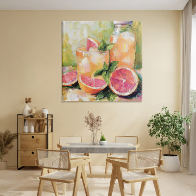 Toile rafraîchie au pamplemousse d'été, design par Riley B