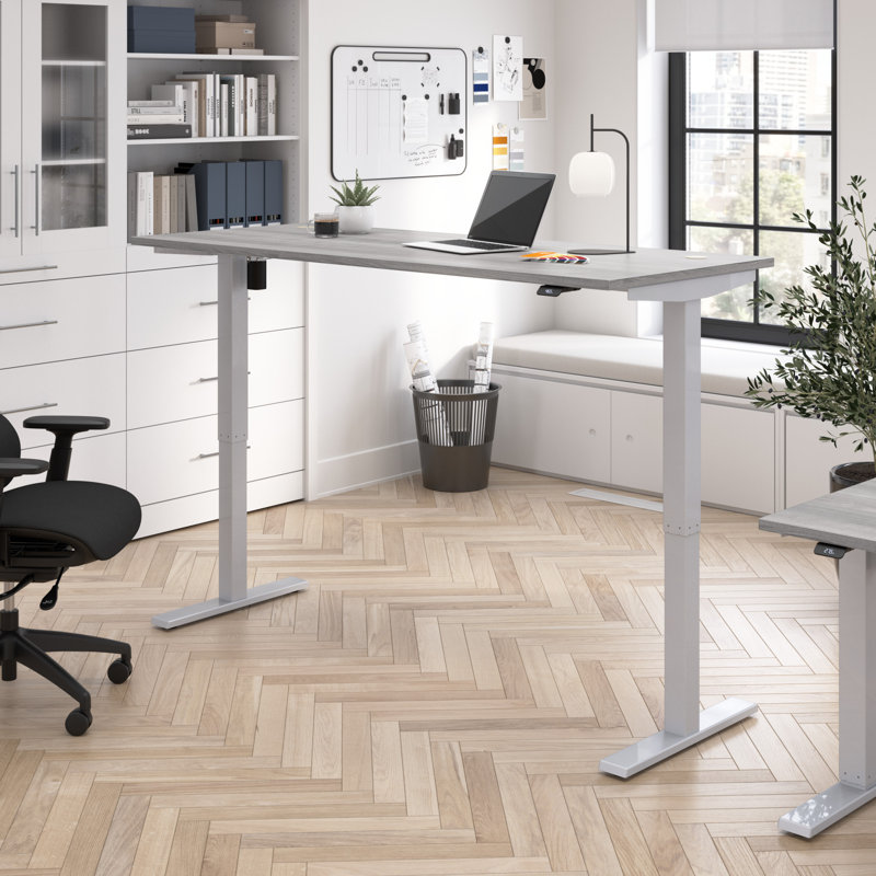Move 40 Series Adjustable Standing Desk, Gray, 72" W X 30" D