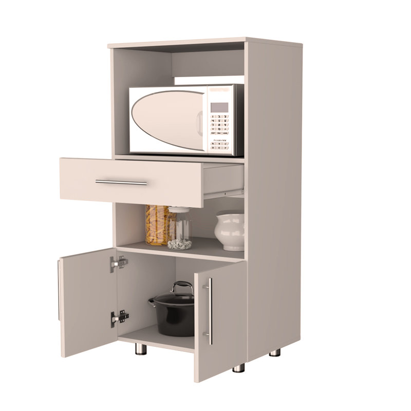 Support à micro-ondes blanc pour garde-manger