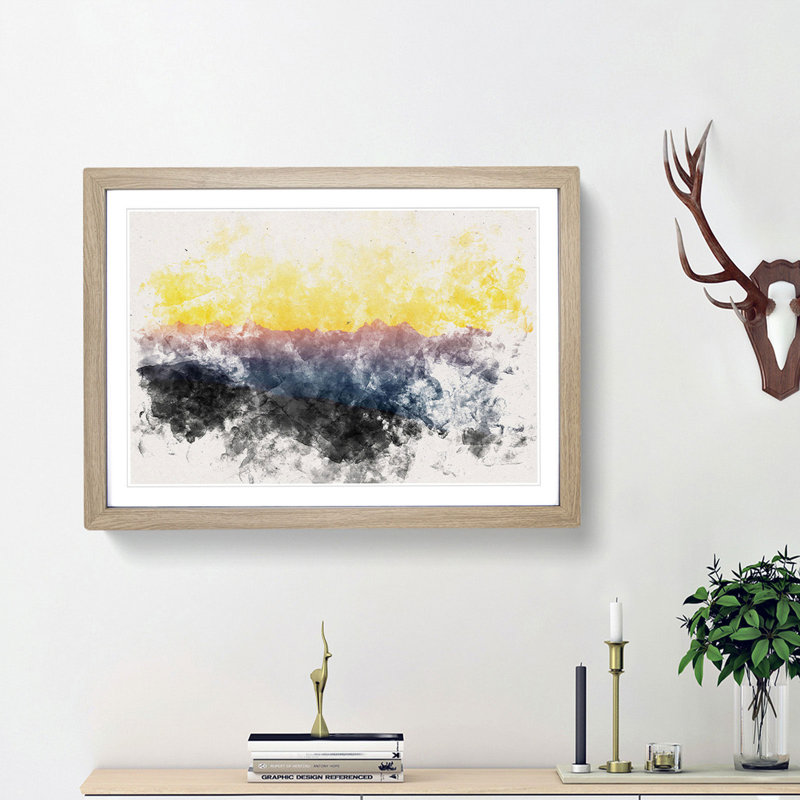 Mount Seymour in Canada - Framed Print, 62cm H x 87cm W x 2cm D, Oak Framed