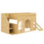Lit mezzanine en bois avec glissade, escalier de rangement, garde-robe et maisonnette, support de lattes en bois robuste, aucun sommier requis-134044173-134044170