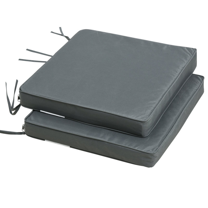Outdoor Seat Cushion Set, Grey