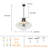 6 Light Dimmable Black Crystal Chandelier