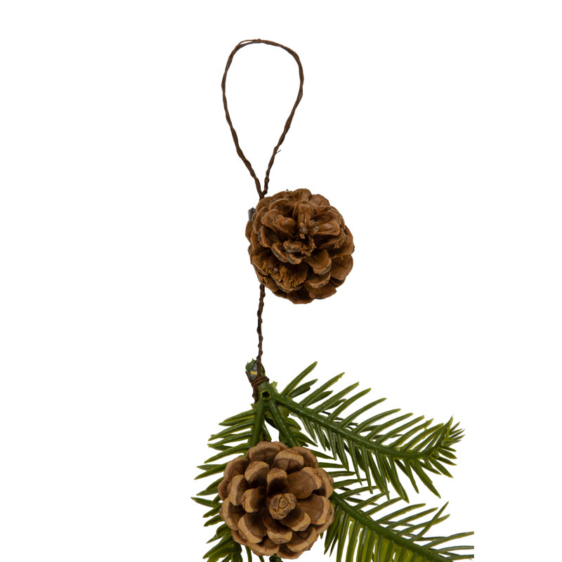 Pre-Lit B/O Pinecone And Pine Christmas Garland - 4.75' - Warm White Lights