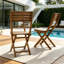 Chaise d'extérieur pliante en bois d'acacia