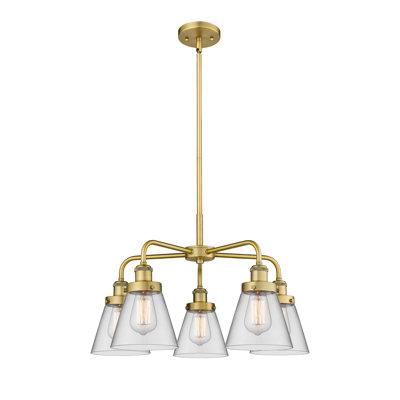Lustre suspendu 5 lumières Cone
