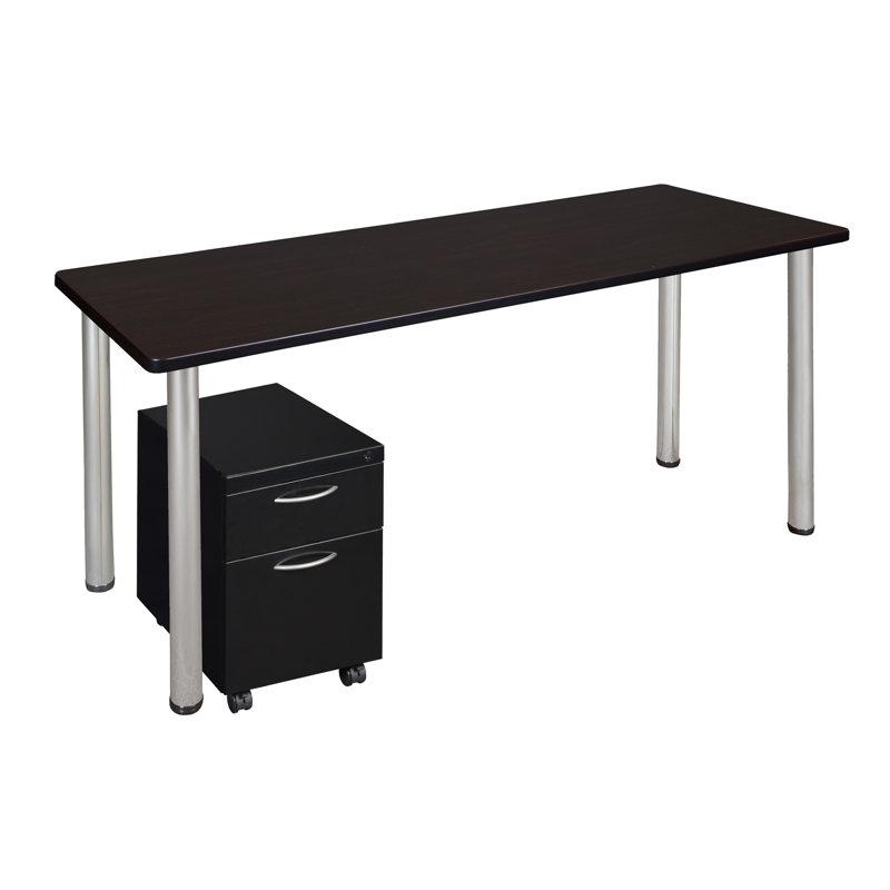 Table de bureau Kee, Érable / chrome, H 29 po x l 72 po x P 24 po
