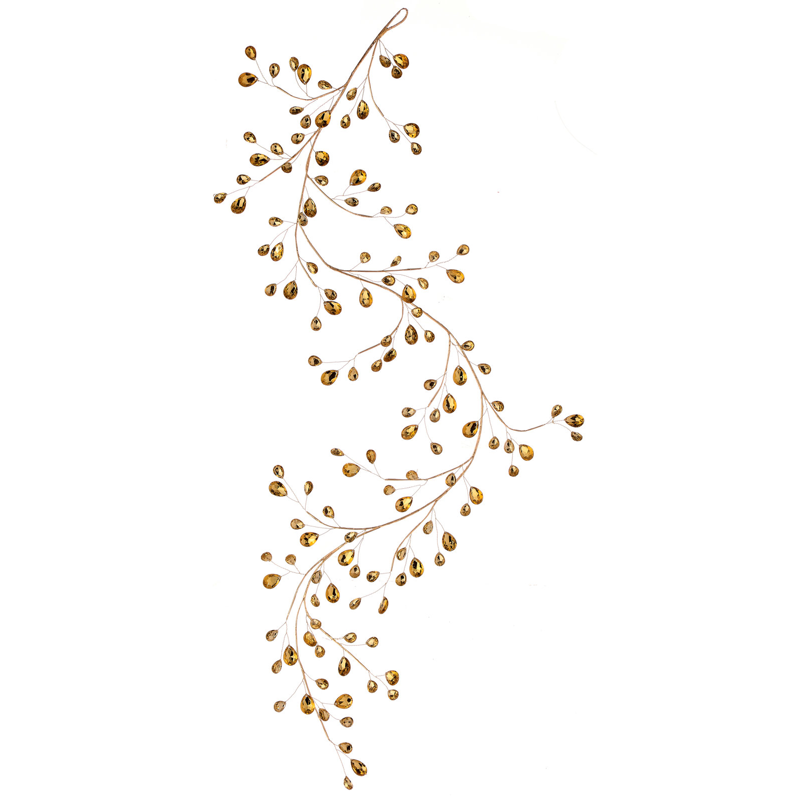 HALLELUJAH Metal Jewel Garland, 4.5" H x 48" W x 1" D, Gold