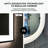 UL Certified Front & Back LED Bathroom Vanity Mirror – Anti-Fog, Tempered Glass, Black Aluminum Frame-190530018