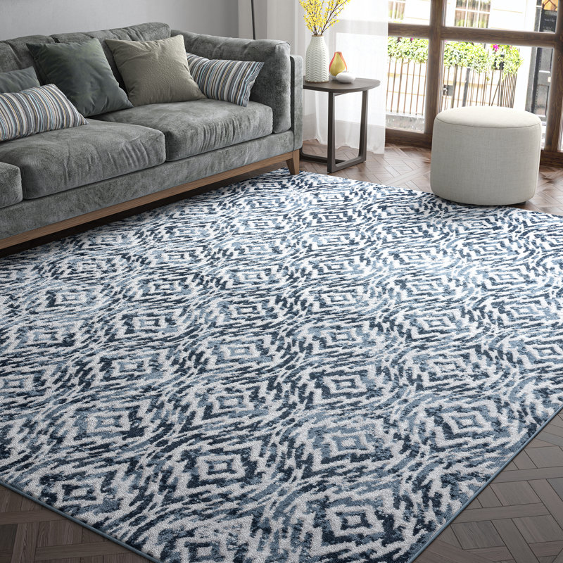 Tapis bleu Kennewick, Rectangle 5 pi 3 po x 7 pi 3 po