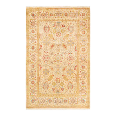 Hayner One-of-a-Kind 4' 1" X 6' 5" 2000s Wool Area Rug in Ivory