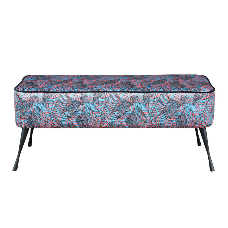 Upholstered Bench, Turquoise