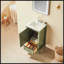 Meuble-lavabo simple autoportant de 18 po entièrement assemblé avec bois massif durable et portes à fermeture en douceur-661452866