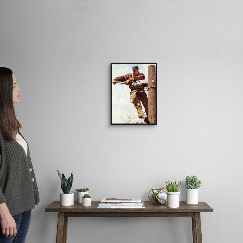 Art mural sur toile Norman Rockwell, H 18 po x l 14 po x P 1,75 po, Cadre flottant noir