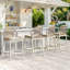 Tabouret de bar d'extérieur 28 po avec coussin Khadijo-470427936-498520869-498520891
