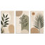 Très grand ensemble de 3 impressions sur toile botaniques scandinaves, branche de palmier, minimaliste, neutre, beige, vert, décoration sur toile 24 x 36 pouces - prêt à être accroché