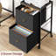 Classeur à 2 tiroirs, classeur mobile pour bureau à domicile de format lettre ou A4, classeur vertical sur roulettes, petit classeur sous bureau