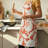 Cotton Printed Crossback Apron With Floral Pattern