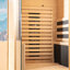 Sauna infrarouge FAR pour 1 personne compatible avec la pruche du Canada, clavier tactile, lumière de thérapie DEL