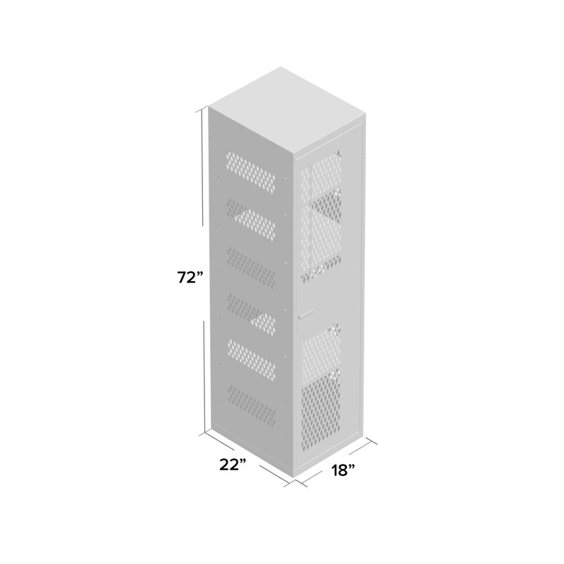 Casier gym 1 étage Welded, l 18 po x P 22 po x H 72 po