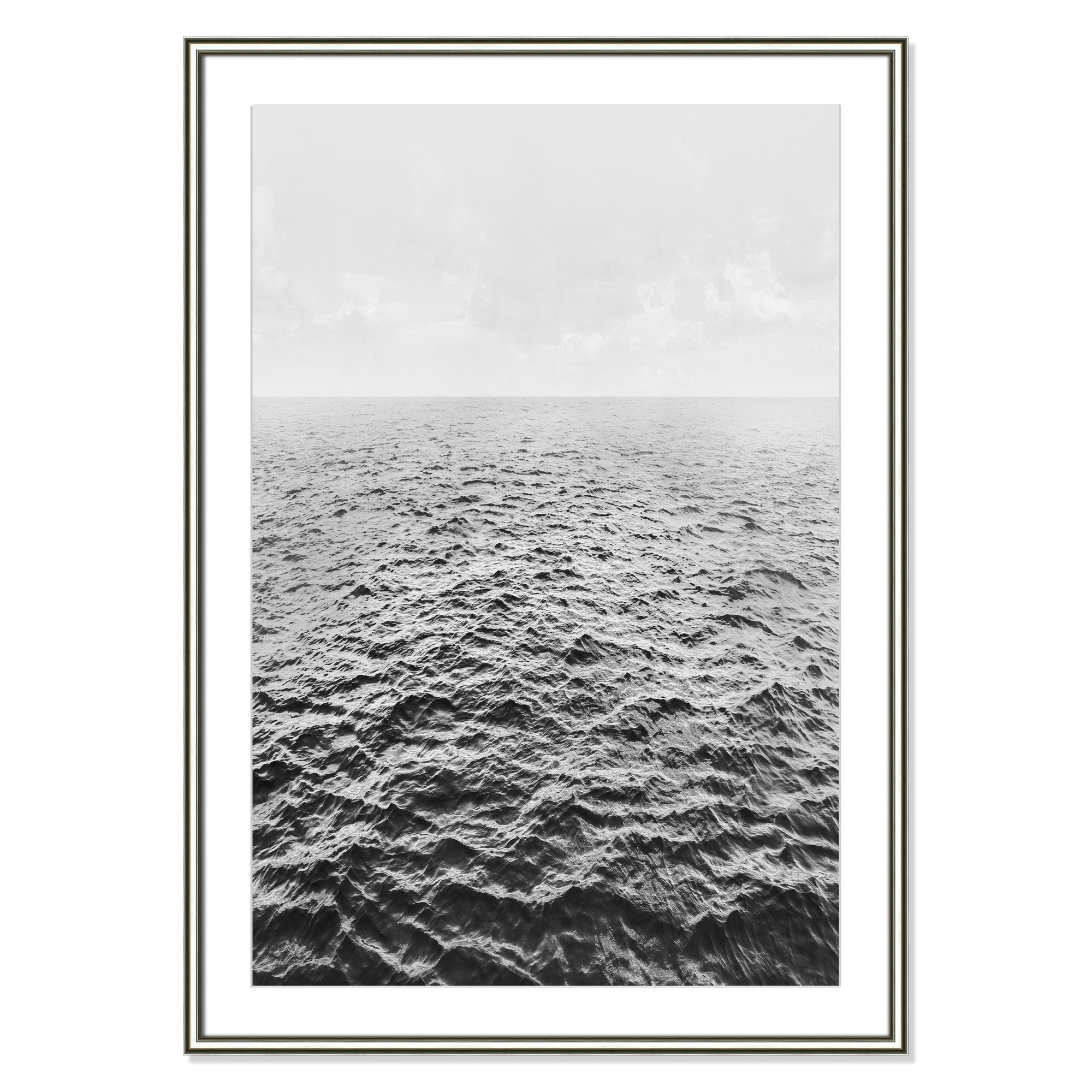 Rolling in by Mike Calascibetta - Picture Frame Photograph, 30.75" W x 42.75" H x 0.875" D, Silver