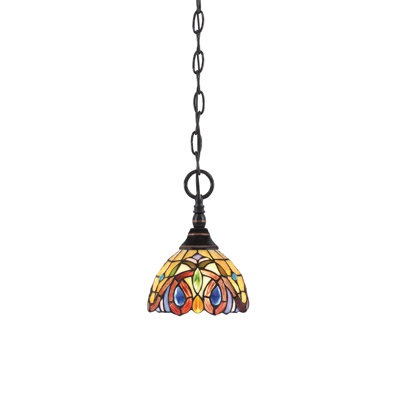 Mini-luminaire suspendu en chaîne avec verre