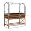 Pot à fleurs surélevé en métal Jordin avec couvercle, effet bois brun foncé-540141308