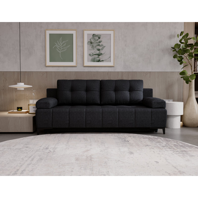 Tarell 2 Seater Sofa Bed, Black