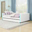 Lit de jour rembourré double TG avec lit gigogne simple, lumière DEL et pieds centraux-594917529