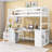 Edmea Kids Twin Loft Bed with Drawers-764585105