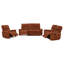 Ensemble de canapé inclinable rembourré 3 pièces Navarro - orange-235994200-244641186