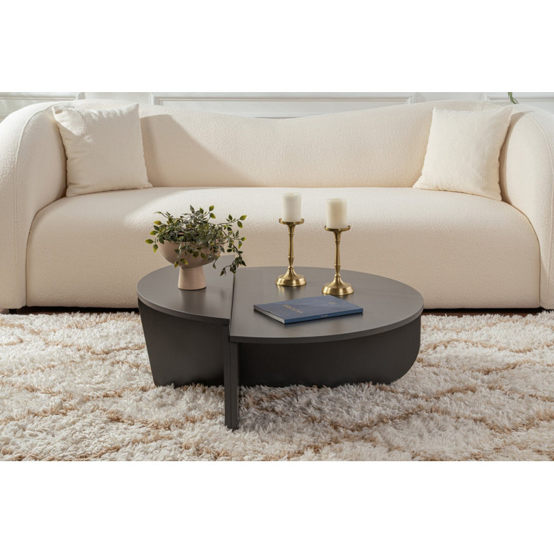 Modern Walnut Coffee Table, 90 x 30 x 60 cm, 100% Melamine Coated Particle Board, Thickness: 0 cm, Design for Living Room, Durable & Stylish, For Contemporary Home Décor