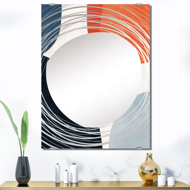 Avans - Miroir mural abstrait minimaliste MIR137582, 40 po x 30 po