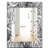 Geometric Leaves In Black and White - Traditional Mirror - Vanity Printed Mirror-138569998