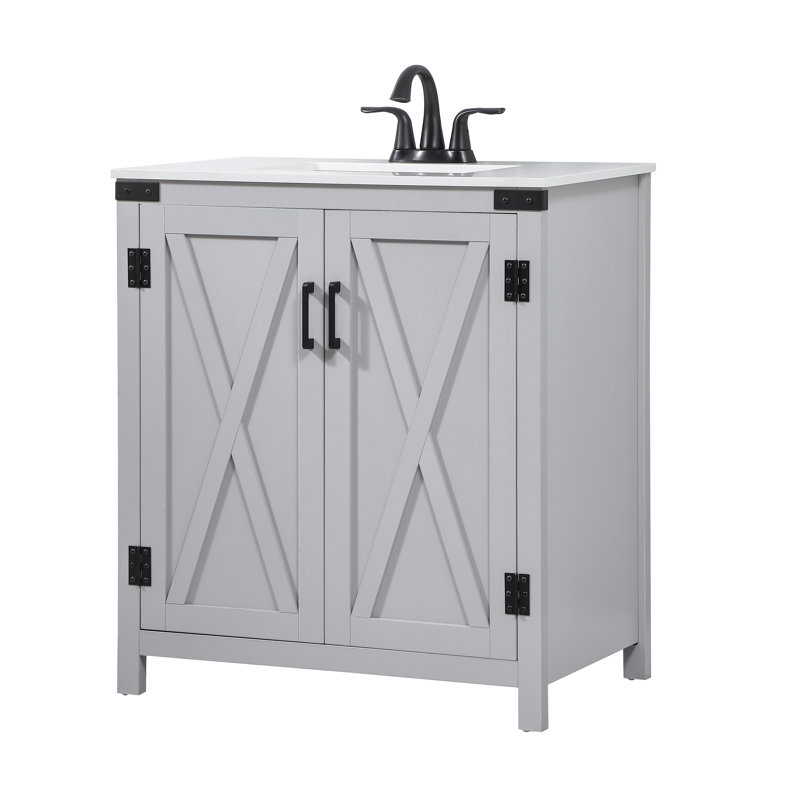 Ensemble de meuble-lavabo simple 30 po Slayton, Gris