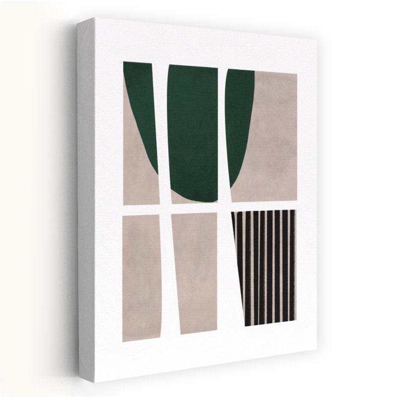 «Abstract Stripes», art mural contemporain abstrait, H 18 po x l 12 po