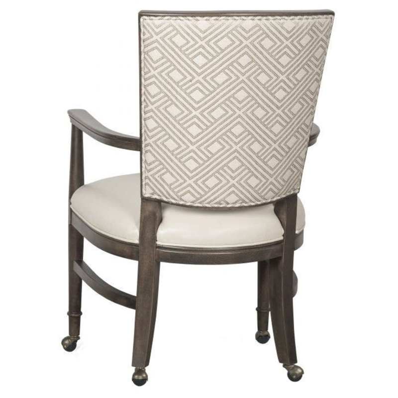Catherine Arm Chair with Wheels, Charcoal, 9930 Driftwood
