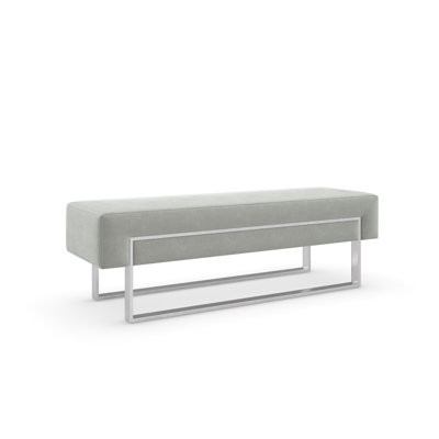 La Moda Velvet Upholstered Bench