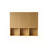 Modern 41.5" Wall-Mounted Oak Bathroom Vanity Mid-Century Floating Solid Wood Slatted Storage Shelves Open Narrow Storage Cabinet