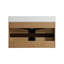 Meuble-lavabo mural moderne en bois naturel avec lavabo 48 po Mid-Century