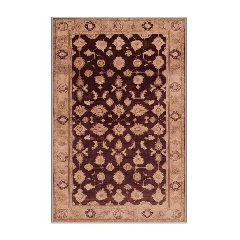 Tapis brun lavable à la machine, Rectangle 2 pi x 3 pi