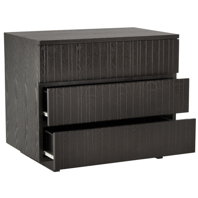 Commode décorative 3 tiroirs Mitch, Noir