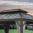 10' X 14' Hardtop Gazebo, Upgraded Metal Gazebo With Drainage System, Dual-Layer Galvanized Steel Roof, Curtain And Netting, Outdoor Shelter Canopy For Patio, Garden, And Backyard-123313107-123313115