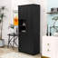 Armoire de rangement autoportante avec panier rabattable et tablettes de rangement-7149116