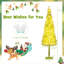 Arbre de Noël pliable de 7 pi avec plateau pliable, 366 branches, 160 lumières DEL blanc chaud-1447334031