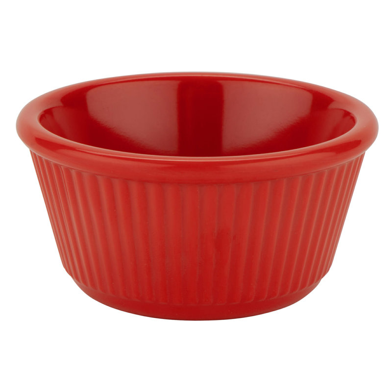 G.E.T. Melamine 12 Piece Ramekin / Soufflé Dish Bakeware Set, Red, 4 oz 