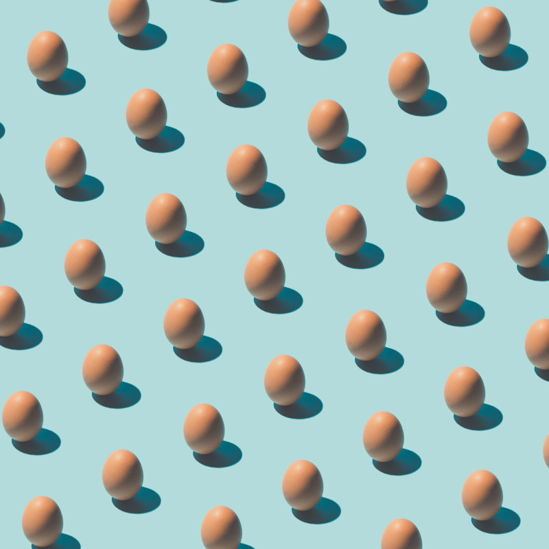 Pattern Made Of Eggs by Ivan101 - Wrapped Canvas Print, 30cm H x 30cm W x 3.8cm D